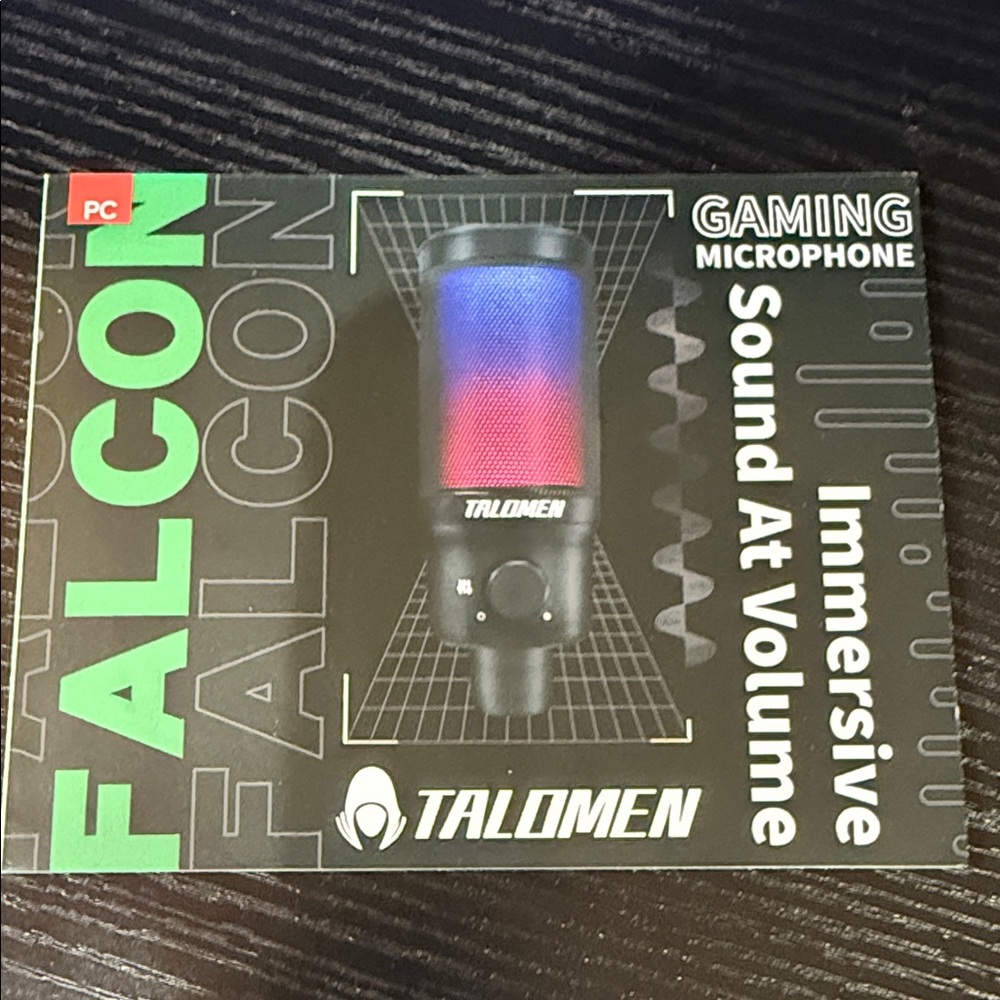 Talomen Falcon Stand | USB Gaming/Karaoke  Microphone with Boom Arm